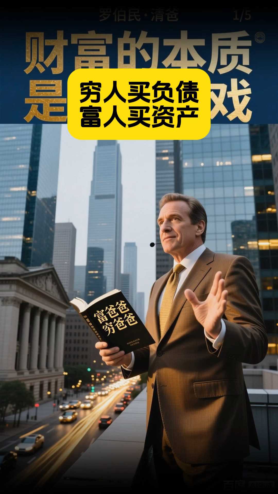 穷人买负债,富人买资产 #财商思维 #财商教育 #富爸爸穷爸爸